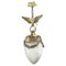 Art Nouveau Teardrop-Shaped Pendant Lamp in Bronze with Eagle, 1900s, Image 1