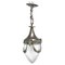 Art Nouveau Nickel Teardrop-Shaped Pendant Lamp, 1900s, Image 1