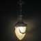 Art Nouveau Nickel Teardrop-Shaped Pendant Lamp, 1900s 4
