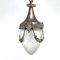 Art Nouveau Nickel Teardrop-Shaped Pendant Lamp, 1900s, Image 2