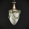 Art Nouveau Nickel Teardrop-Shaped Pendant Lamp, 1900s 5