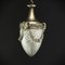 Art Nouveau Nickel Teardrop-Shaped Pendant Lamp, 1900s, Image 5