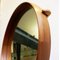 Circular Teak Wall Mirror attributed to U. and O. Kristiansson for Luxus Vittsjö Sweden, 1960s, Image 3