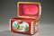 Coffret Rectangulaire Biedermeier en Verre Overlay Rouge de Bohême, 1840 5