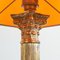 Antique Neoclassical Column Table Lamp in Patinated Brass, 1920s 7
