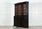 Large English Ebonised Mahogany Glazed Breakfront Bookcase, 1940s 5