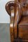 Fauteuil Vintage en Cuir Marron 12