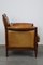 Brauner Vintage Art Deco Ledersessel 4