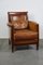 Vintage Art Deco Brown Leather Armchair 1