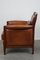 Vintage Art Deco Brown Leather Armchair 6
