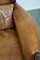 Vintage Art Deco Brown Leather Armchair 9