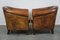 Vintage Brown Leather Club Chairs, Set of 2 3