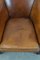 Vintage Brown Leather Club Chairs, Set of 2, Image 6