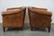 Vintage Brown Leather Club Chairs, Set of 2 5