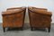 Vintage Brown Leather Club Chairs, Set of 2, Image 5