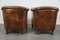 Vintage Brown Leather Club Chairs, Set of 2 4