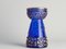 Mid-Century Modern Cobalt Blue and Gold Glass Hyacinth Vase by Walther Glas, 1970s 7