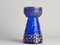 Mid-Century Modern Cobalt Blue and Gold Glass Hyacinth Vase by Walther Glas, 1970s 8