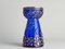 Mid-Century Modern Cobalt Blue and Gold Glass Hyacinth Vase by Walther Glas, 1970s 10
