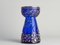 Vase Jacinthe Mid-Century Moderne en Verre Bleu Cobalt et Doré par Walther Glas, 1970s 10