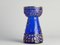 Mid-Century Modern Cobalt Blue and Gold Glass Hyacinth Vase by Walther Glas, 1970s 9