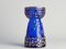 Vase Jacinthe Mid-Century Moderne en Verre Bleu Cobalt et Doré par Walther Glas, 1970s 3