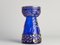 Mid-Century Modern Cobalt Blue and Gold Glass Hyacinth Vase by Walther Glas, 1970s 4