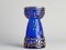 Mid-Century Modern Cobalt Blue and Gold Glass Hyacinth Vase by Walther Glas, 1970s 2