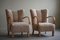 Mid-Century Danish Modern Lounge Chairs in Beech & Lambswool, 1940s, Set of 2 13