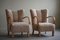 Mid-Century Danish Modern Lounge Chairs in Beech & Lambswool, 1940s, Set of 2, Image 13