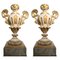 Italian Louis XIV Urn Lacquer and Gilt Vases, Set of 2 1
