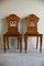 Victorian Oak Hall Chairs with Moyr Smith Tiles, Set of 2 5