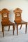 Victorian Oak Hall Chairs with Moyr Smith Tiles, Set of 2 8