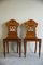 Victorian Oak Hall Chairs with Moyr Smith Tiles, Set of 2 1