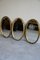 Vintage Oval Gilt Mirrors, Set of 3 4