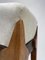 Taburete italiano Mid-Century de madera con asiento de terciopelo, años 50, Imagen 6
