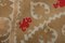 Usbekische Suzani Weißer Wandteppich oder Tischdecke mit Stickerei 6