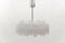 Deutscher 2-stufiger Kronleuchter aus Eisglas von Doria Leuchten, 1960er 10
