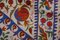 Vintage Volkskunst Bildender Suzani Wandteppich aus Baumwolle, Usbekistan 8