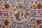 Vintage Volkskunst Bildender Suzani Wandteppich aus Baumwolle, Usbekistan 6