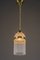 Art Deco Pendant with Opaline Glass Shade, Vienna, 1920s, Image 6