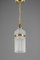 Art Deco Pendant with Frosted Glass Shade, Vienna, Austria, 1920s, Image 4