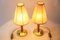 Bambus Tischlampen mit Stoffschirmen von Rupert Nikoll, Österreich, 1950er, 2er Set 6