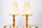 Bambus Tischlampen mit Stoffschirmen von Rupert Nikoll, Österreich, 1950er, 2er Set 4