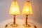 Bamboo Table Lamps with Fabric Shades by Rupert Nikoll, Austria, 1950s, Set of 2 2