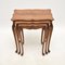 Tables Gigognes en Noyer, 1930s, Set de 3 1