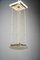Lámpara colgante Art Déco con pantalla de vidrio tallado, Viena, Austria, años 20, Imagen 1