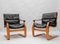 Leather Armchairs by Åke Freelskter for Nelo Kroken, Sweden, 1960s, Set of 2, Image 3