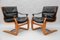 Leather Armchairs by Åke Freelskter for Nelo Kroken, Sweden, 1960s, Set of 2 2