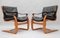 Leather Armchairs by Åke Freelskter for Nelo Kroken, Sweden, 1960s, Set of 2, Image 1